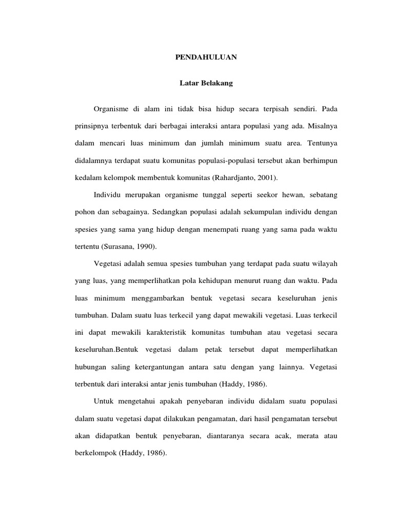 Laporan Kepadatan Populasi Pdf