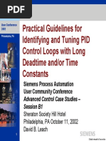 Practical Guidelines for Identifying & Tuning PID Ctl Loops