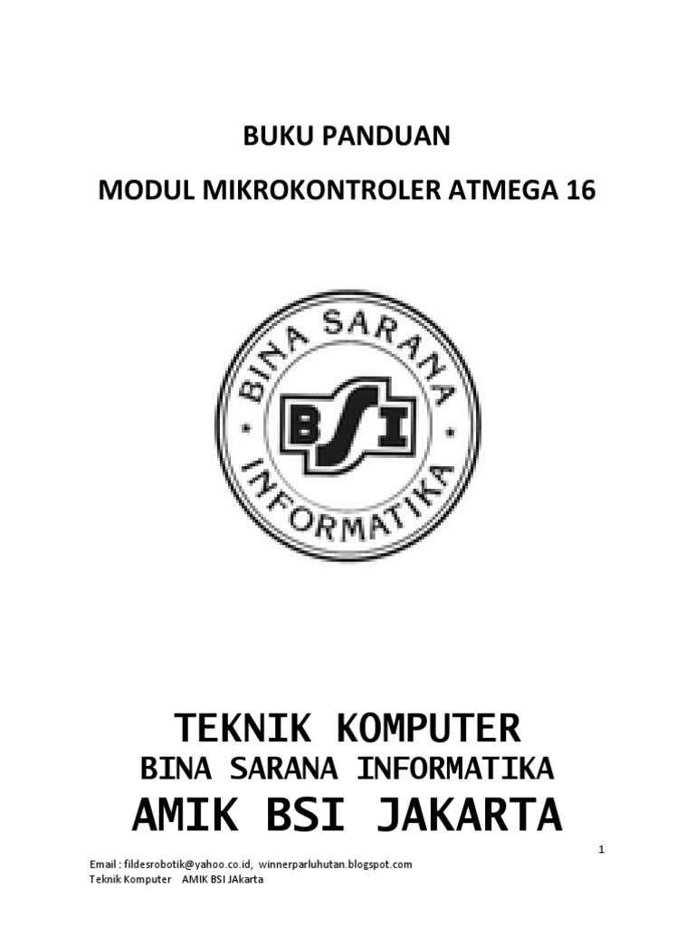 Panduan Mikrokontroler ATmega 16 Gratis | PDF | Komputer