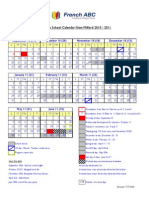 Calendrier Full Time School 10-11 English