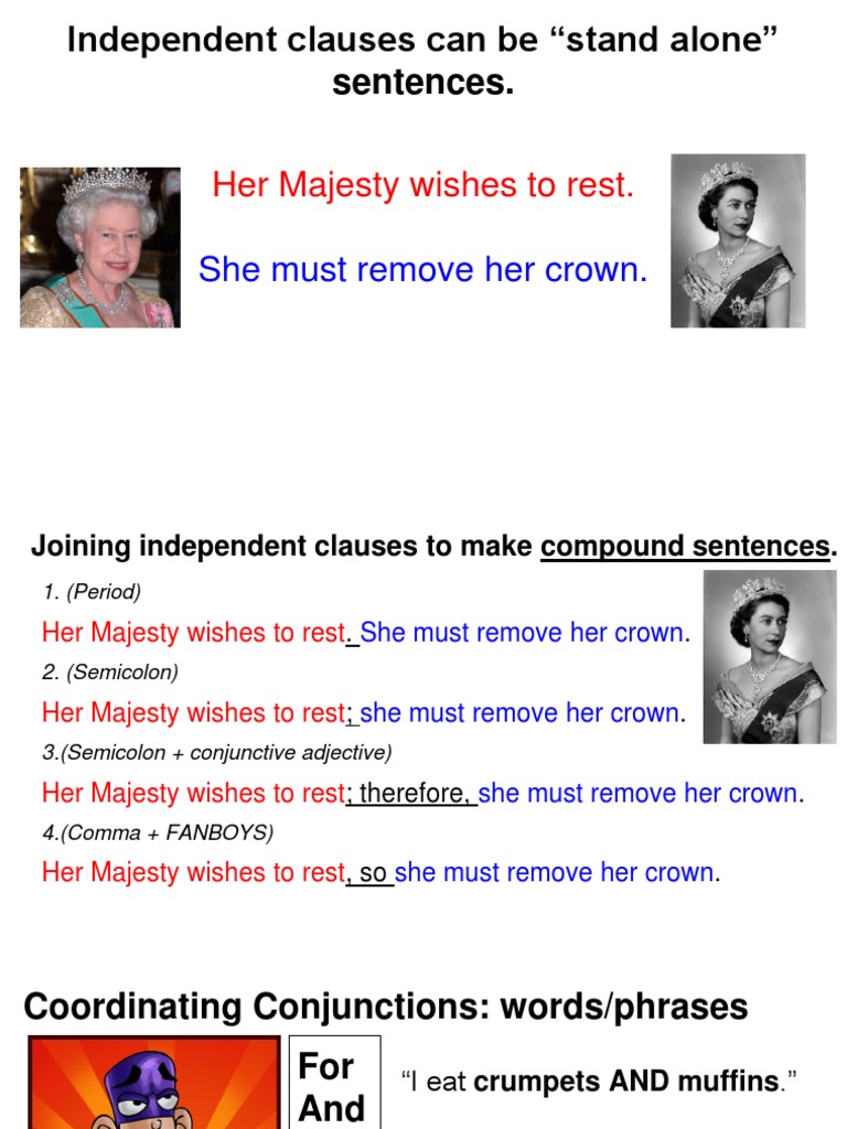 Joining Independent Clauses Explained | PDF