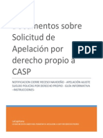 Documentos Sobre Apelación Por Derecho Propio A CASP Ajuste de Sueldo Policía PR