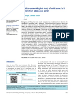 A Clinico Epidemiological Study of Adult Acne: Is It Different From Adolescent Acne?