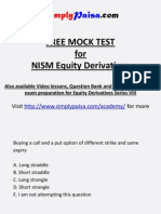 Equity Derivatives NISM Free Mock Test