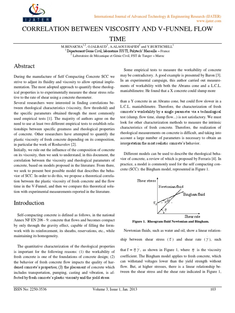 Correlating Viscosity and Flow Time Developing a Theoretical Model to