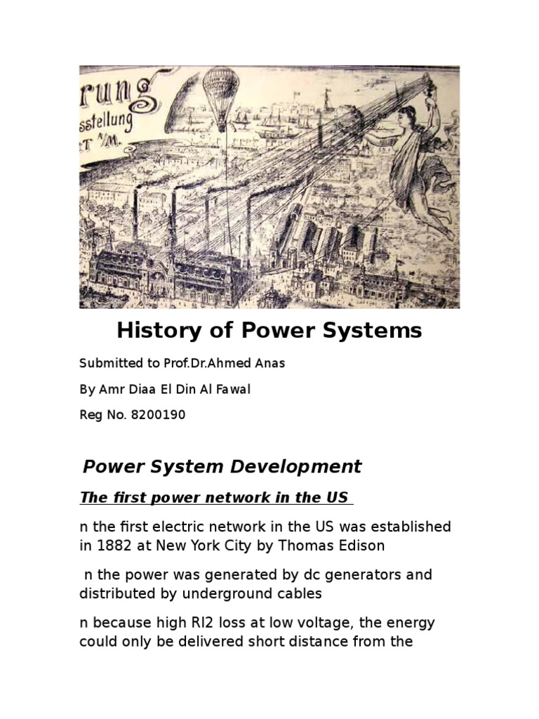 History of Power System PDF Electric Power Transmission Electric