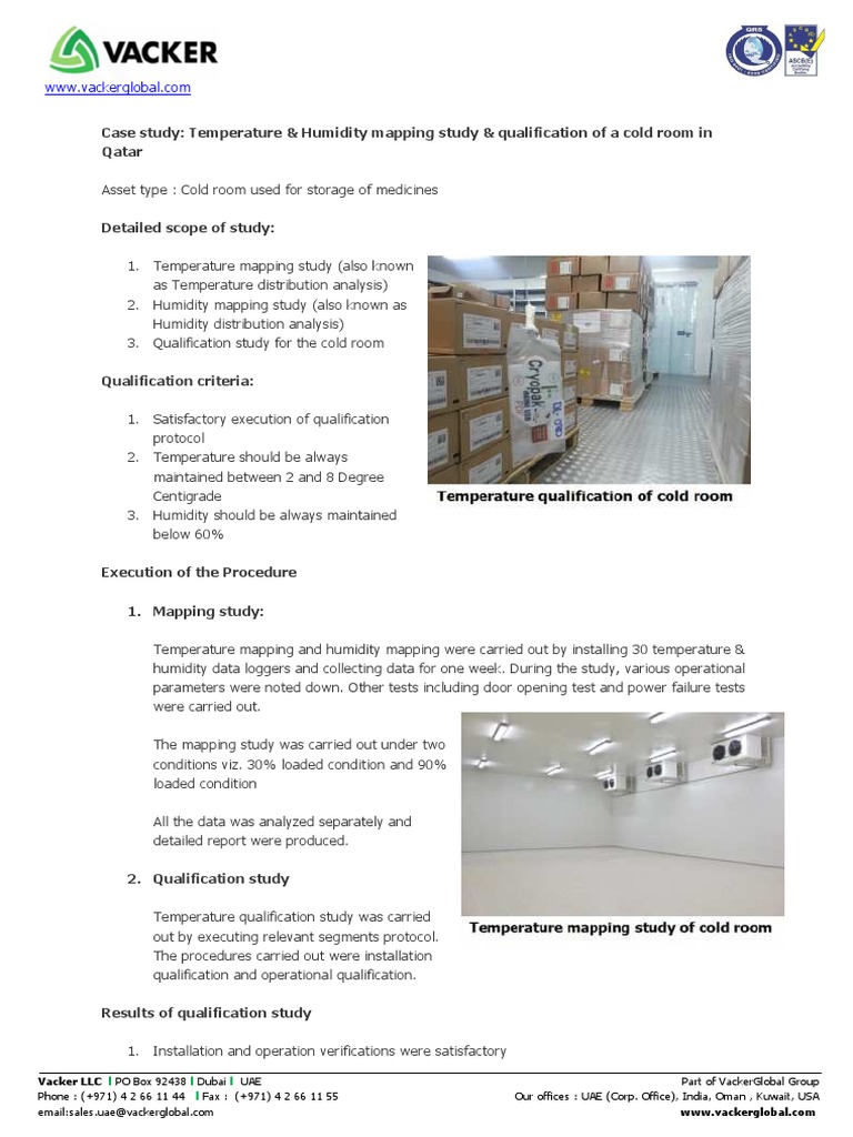 Cold Room Temperature & Humidity Mapping | PDF | Humidity | Temperature