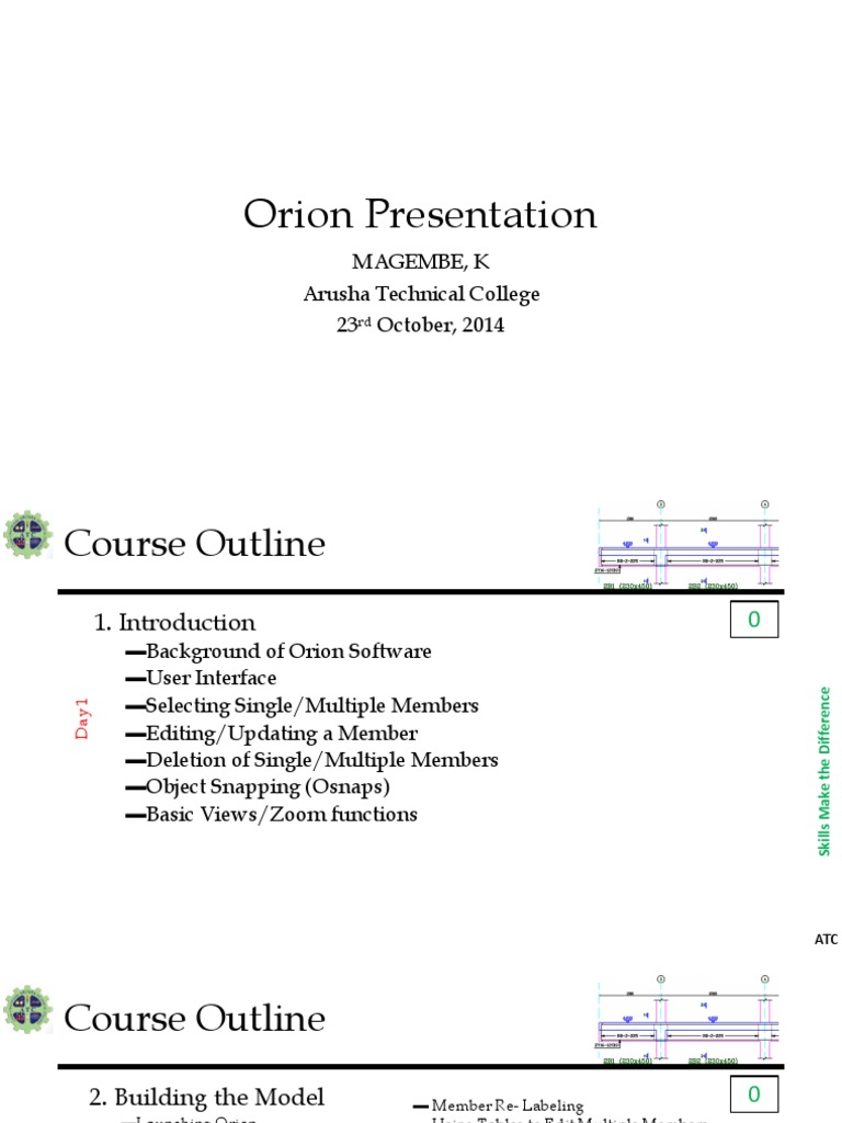 Orion Software Training Course Outline | PDF | Art | Computers
