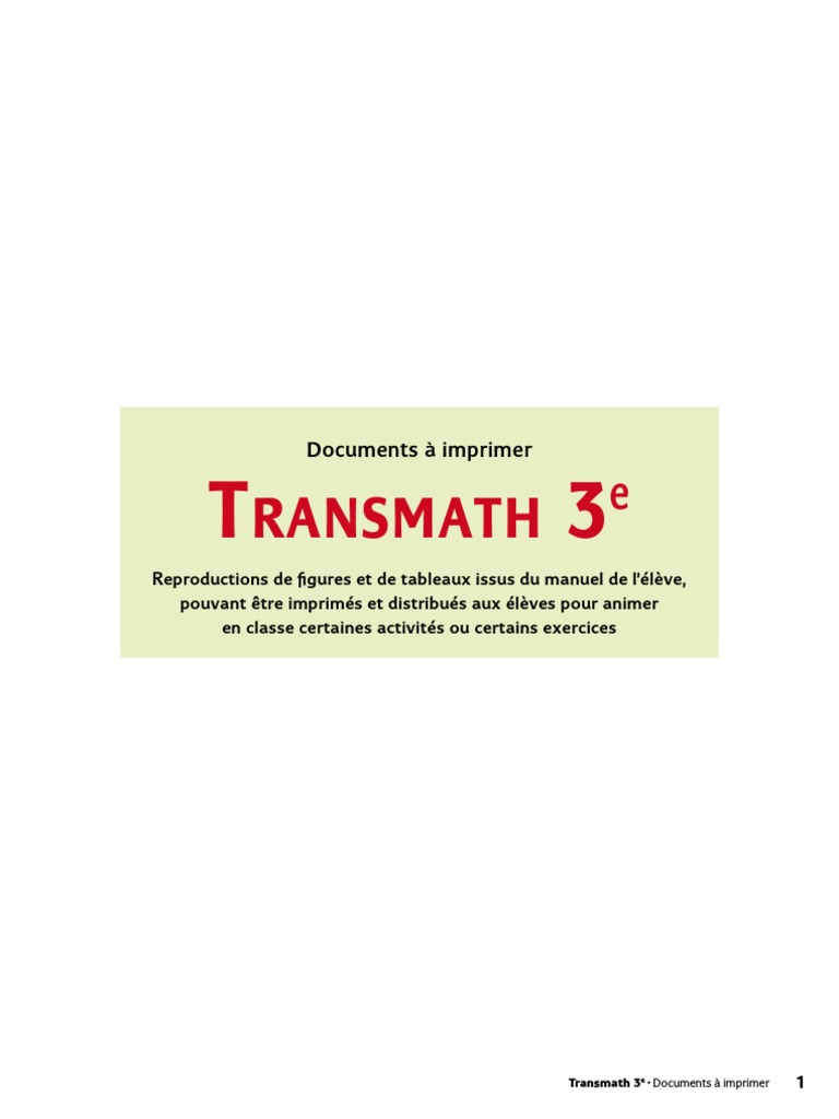 Transmath 5eme Livre Du Prof Pdf Transmath | PDF | Théorie des nombres | Arithmétique