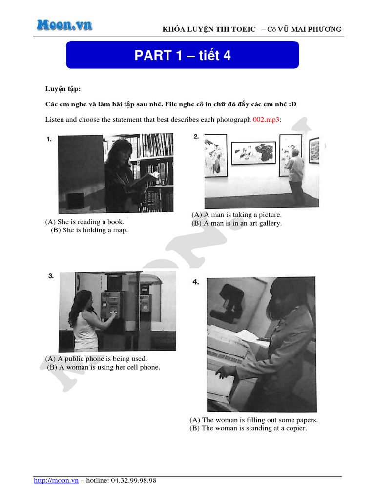 TOEIC PART 1 - Tiet 4 | PDF | Transport