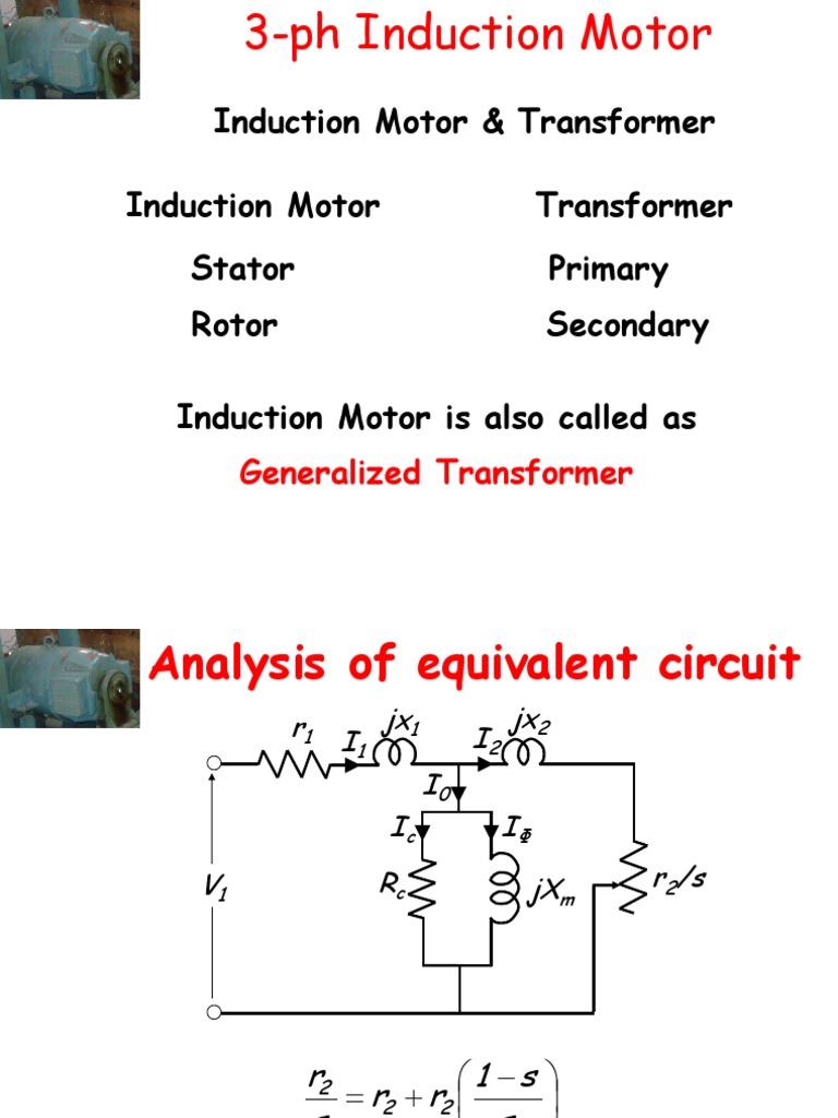 Induction Motor as Generalized Transformer | PDF | Electrical Equipment ...