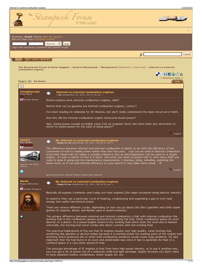 Internal vs External Combustion Engines | Steam Engine | Internal ...