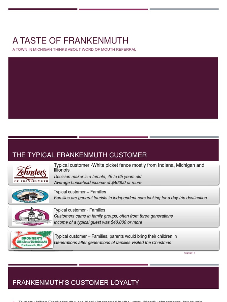 A Taste of Frankenmuth CRM Group 6 IIM Raipur PDF Business