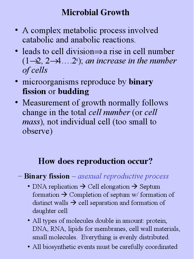 Microbial Growth: of Cells | PDF | Cell Growth | Reproduction