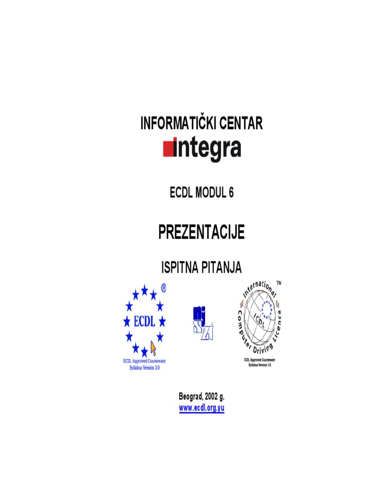 ECDL Modul6 Pitanja | PDF