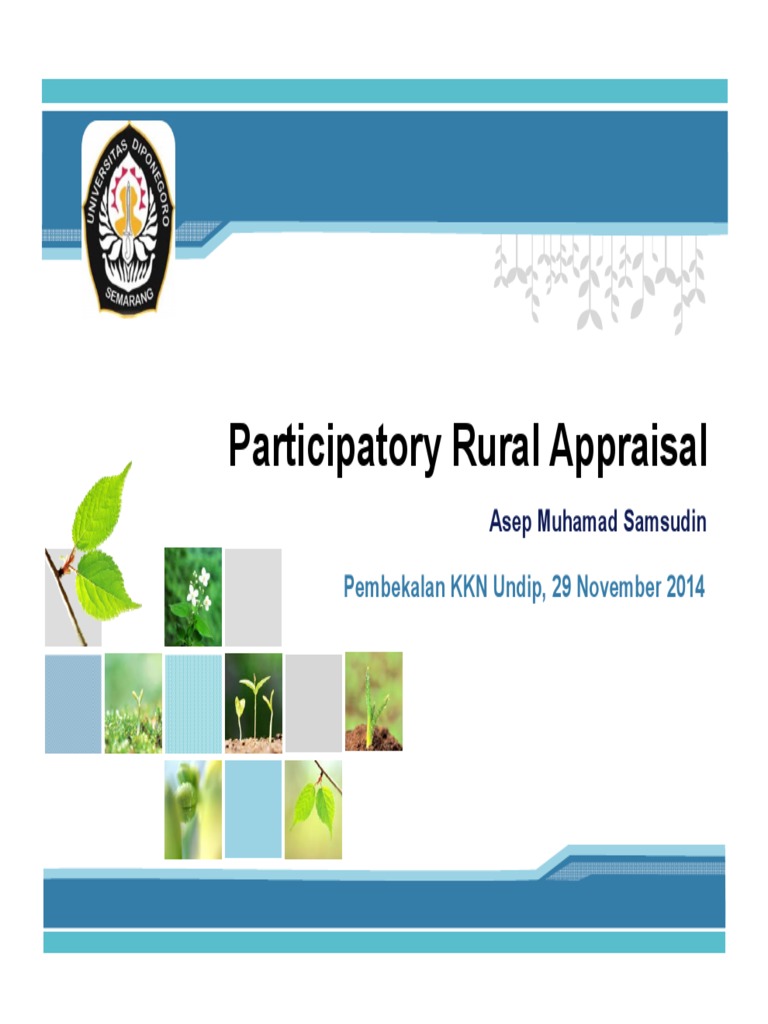 Participatory Rural Appraisal PRA