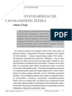 Adnan Čirgić - Povodom Standardizacije Crnogorskog Jezika PDF