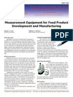 Measurement Equipment for Food Product Development and Manufacturing