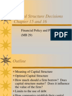 Capital Structure Decisions