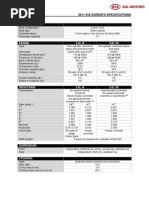 Download 2011 Kia Sorento Specifications by swift SN25066083 doc pdf