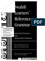 Swahili Learners' Reference Grammar