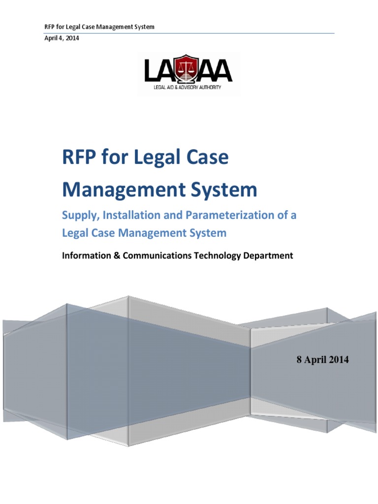 Legal Case Management System PDF Request For Proposal Databases