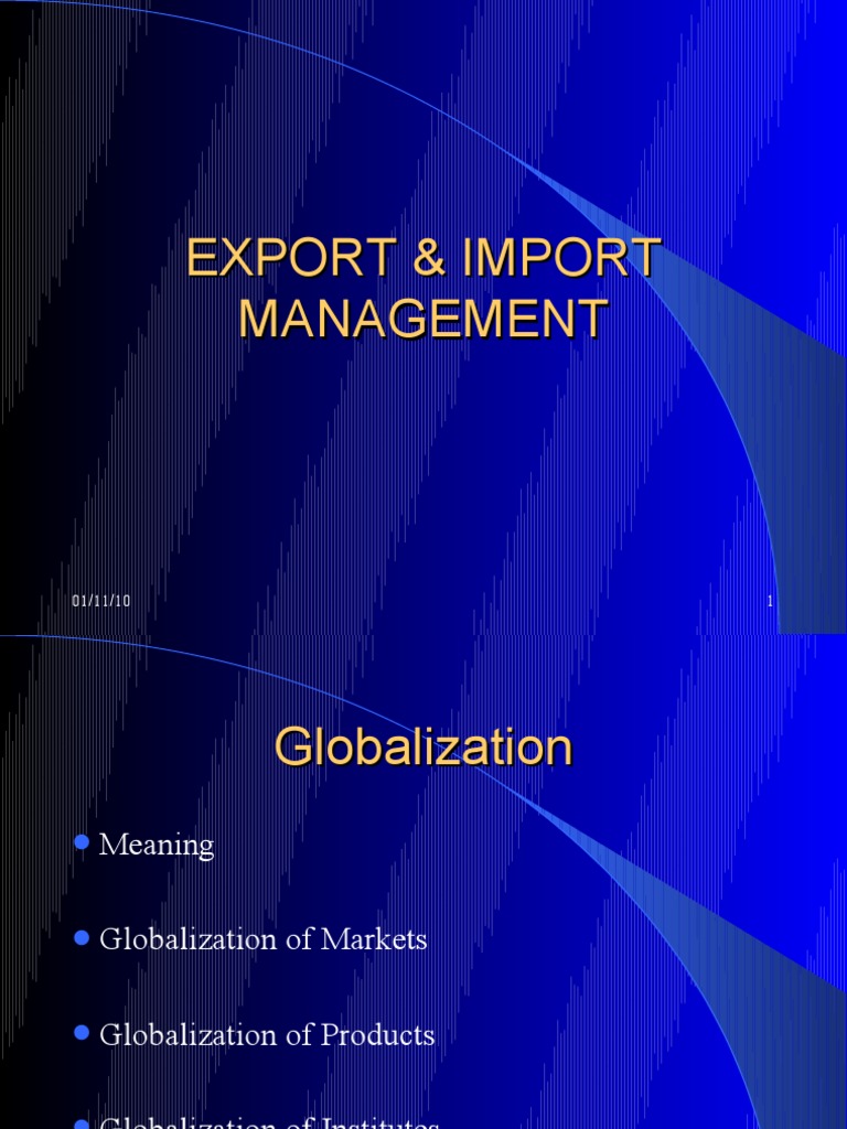 Import Export Management Pdf Exports Imports