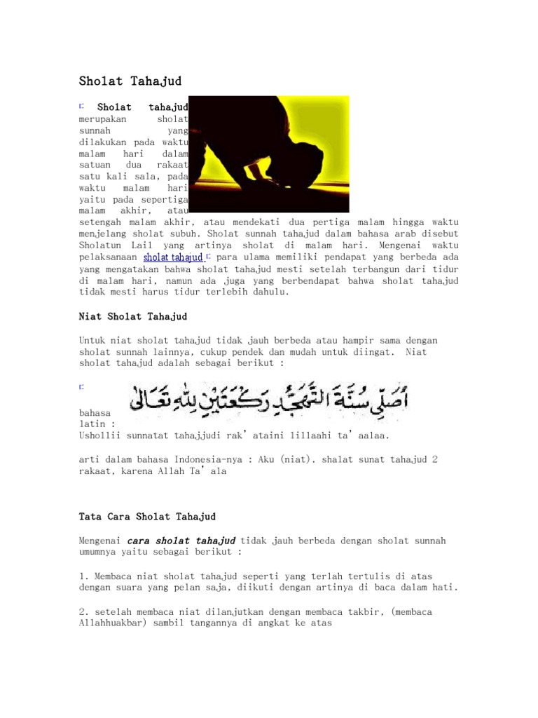 Bacaan Surat Pendek Sholat Tahajud - Kumpulan Doa