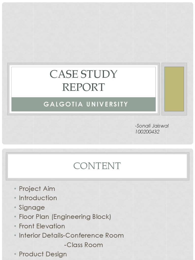 Case study report on Galgotia University building design | PDF