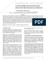 A Novel Approach of Hybrid Multipath Routing Protocol for Manets Using Received Signal Strength