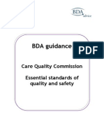 Bda Guidance On CQC Essential Standards of Quality and Safety