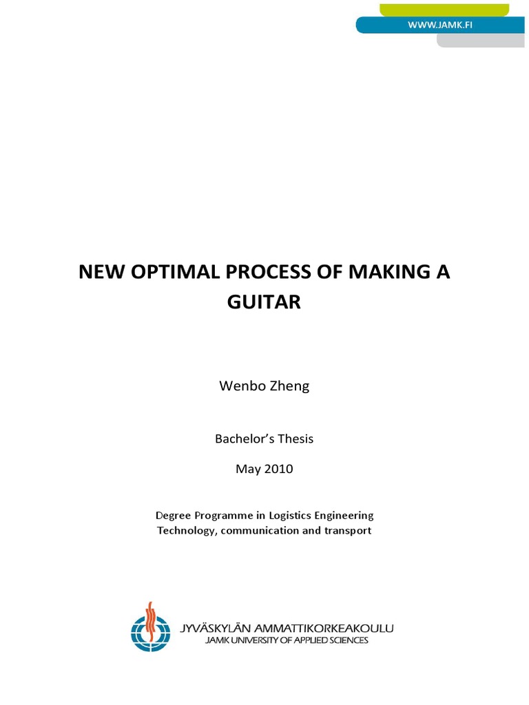 New Optimal Process of Making A Guitar Wenbo Zheng PDF