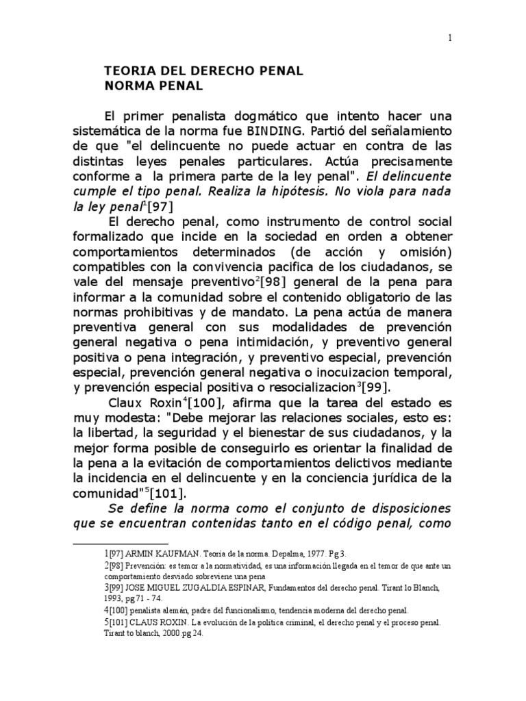 Teoria de la norma penal