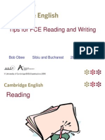 Obee Bob Cambridge English Tips For Fce Reading and Writing