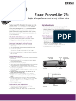 Epson Powerlite 76C Specifications