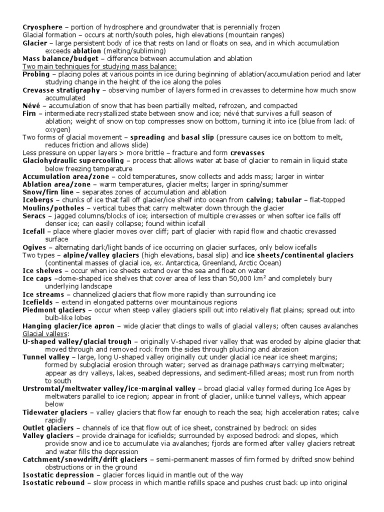 An Extensive Overview Of Glacial And Periglacial Landforms Processes