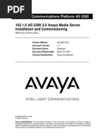 102.1.6 Avaya Media Server Installation and Commissioning