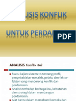 Analisis Konflik Untuk Perdamaian