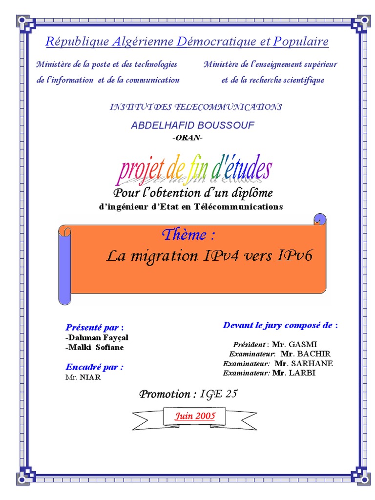 Protocoles IPv4 et IPv6 en Télécommunications | PDF | I Pv6 ...
