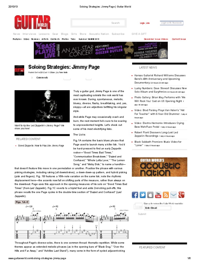 Soloing Strategies Jimmy Page Guitar World PDF Jimmy Page