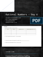 Lesson #34 - Rational Numbers on the Number Line