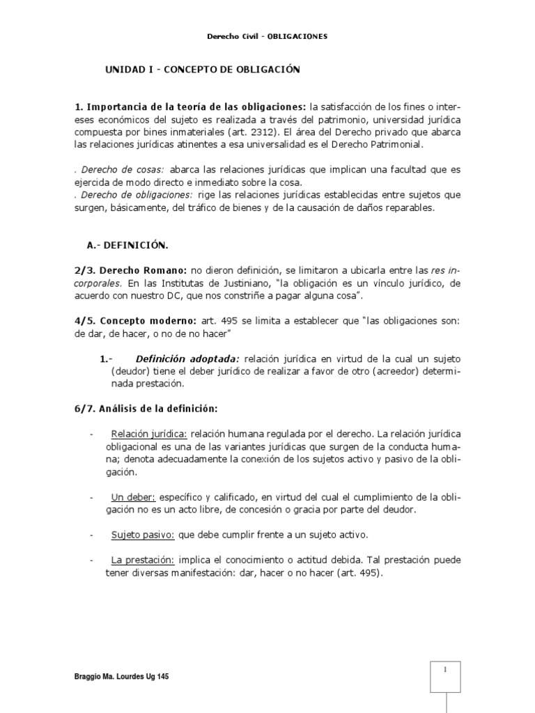 Derecho Civil Obligaciones | PDF | Bienes (Ley) | Pagos