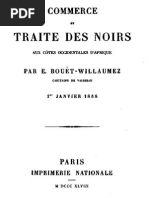Bouët-Willaumez, Édouard - Commerce et traite des noirs aux côtes occidentales d'Afrique.