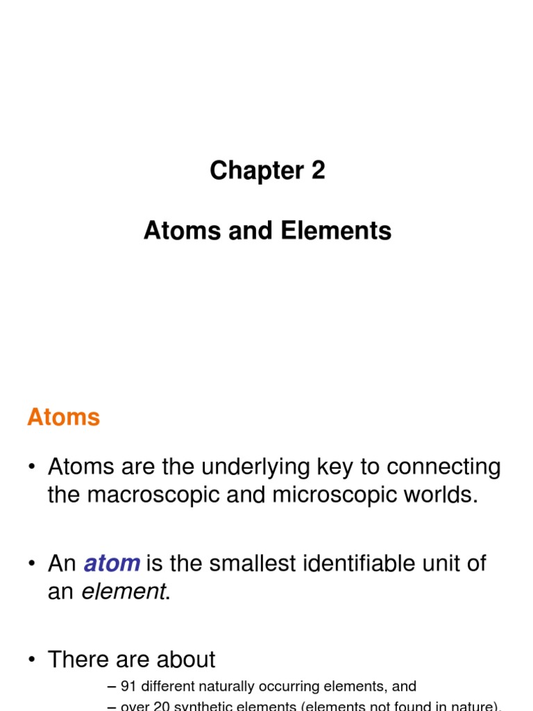 Chapter 2 CHEM 151 Lecture Slides | PDF | Mole (Unit) | Periodic Table