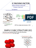 Atomic Packing Factor and Crystal Bonding