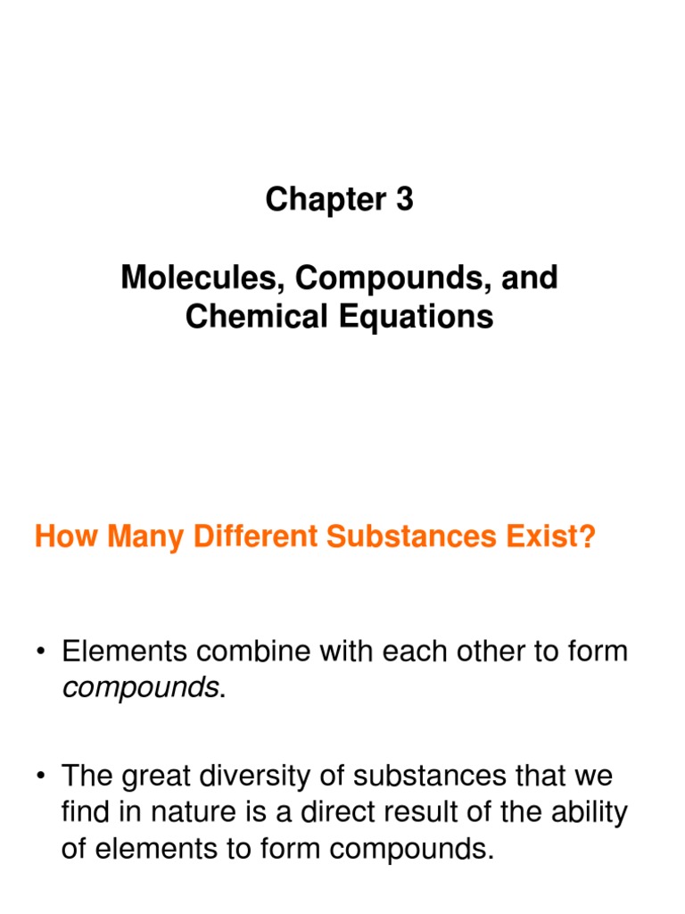 Chapter 3 - CHEM 151 - Lecture Slides | PDF | Ion | Chemical Bond
