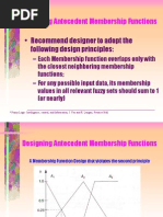 Designing Antecedent Membership Functions: - Recommend Designer To Adopt The Following Design Principles