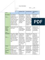 Power Point Rubric