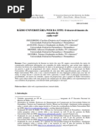 Artigo (9º Encontro Nacional de História Da Mídia) RÁDIO UNIVERSITÁRIA WEB - O Desenvolvimento Do Conceito de Rádio Web