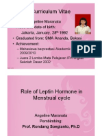 Function of Leptin Hormone in Menstrual Cycle PDF